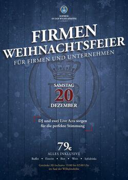 Firmen-Weihnachtsfeier am 20. Dezember